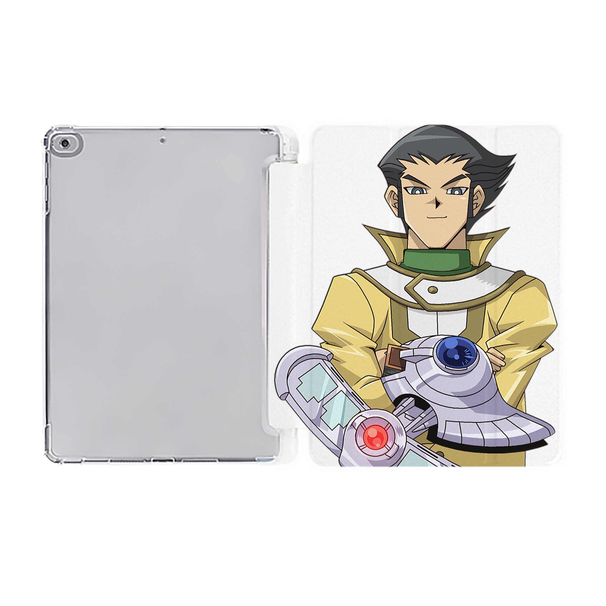 （画像用） 遊☆戯☆王 Yu-Gi-Oh! IPad ケース ペン収納付き 三つ折りスタンド PUレザー×シリコン 対応機種9.5/10.5/10.9インチ